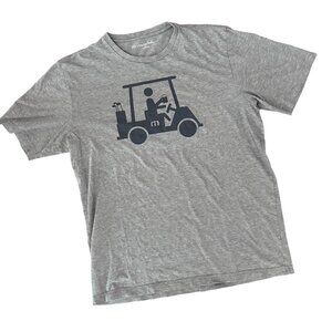 Travis Mathew T-shirt Mens Large SS Gray ⛳ Golf Cart Beer Crew Neck Logo